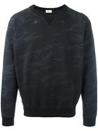 Saint Laurent Camouflage Sweatshirt, Men's, Size: Large, Black, Cotton
