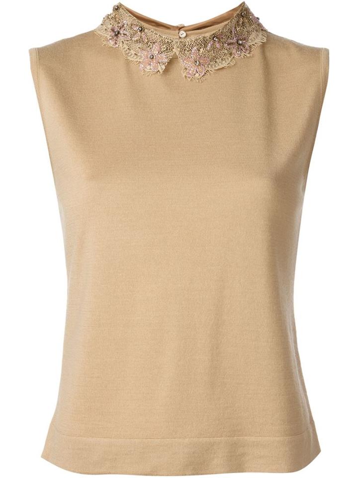 Alberta Ferretti Lace Collar Blouse