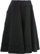 Comme Des Garçons Flared Midi Skirt - Black