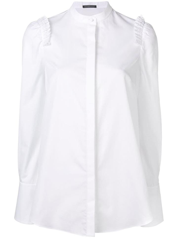 Alexander Mcqueen Broderie Anglaise-trim Shirt - White
