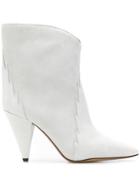 Isabel Marant Textured Panel Ankle Boots - White