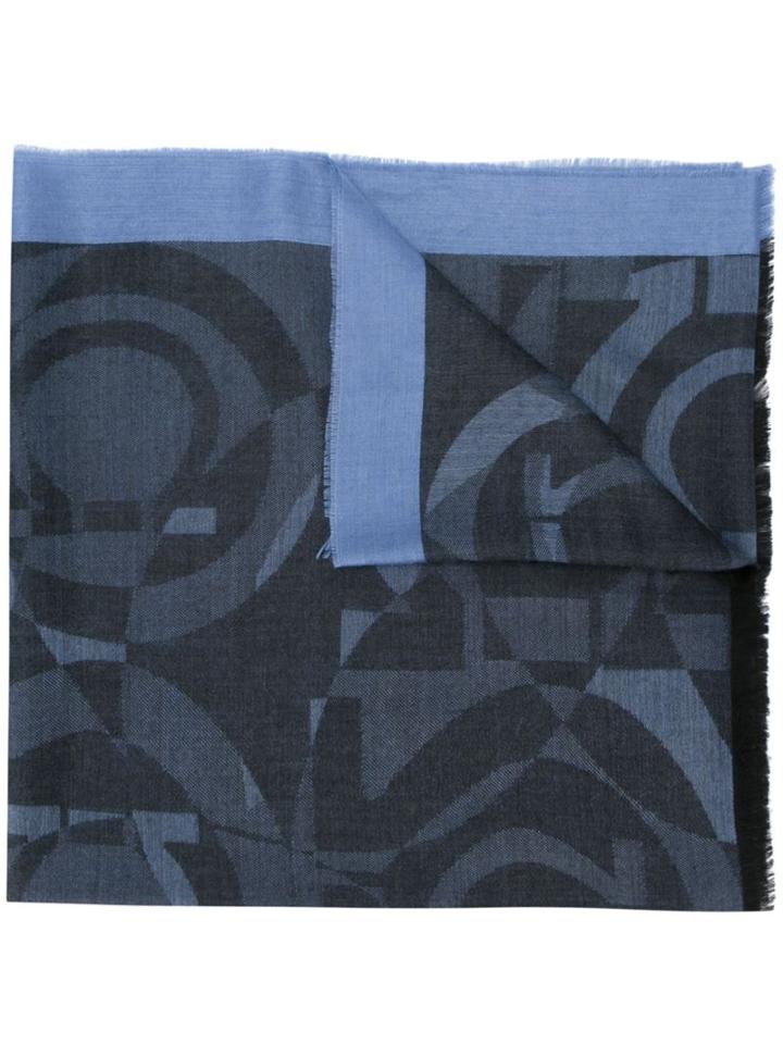 Salvatore Ferragamo Gancio Jacquard Square Scarf