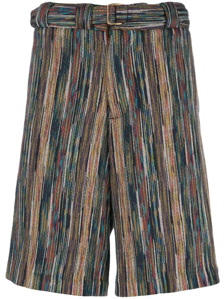 Missoni Striped Bermuda Shorts, Men's, Size: 46, Black, Cotton/wool/polyester/cupro