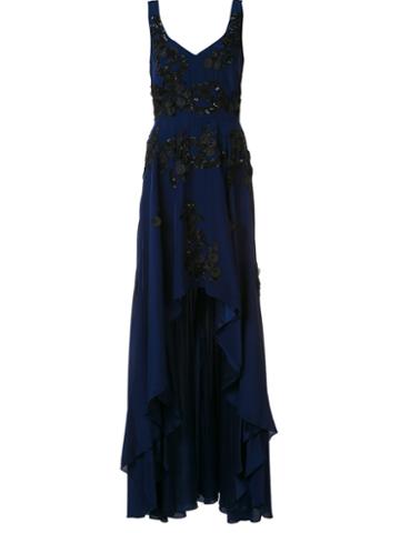 Nicole Miller Embellished Gown Dress, Women's, Size: 6, Blue, Silk