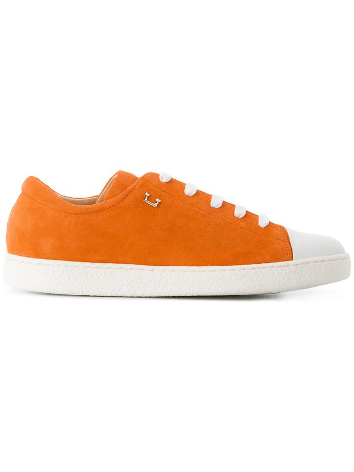 Unützer Logo Plaque Lace-up Sneakers - Yellow & Orange