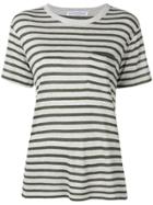Alexander Wang Striped Slub Pocket T-shirt - Grey