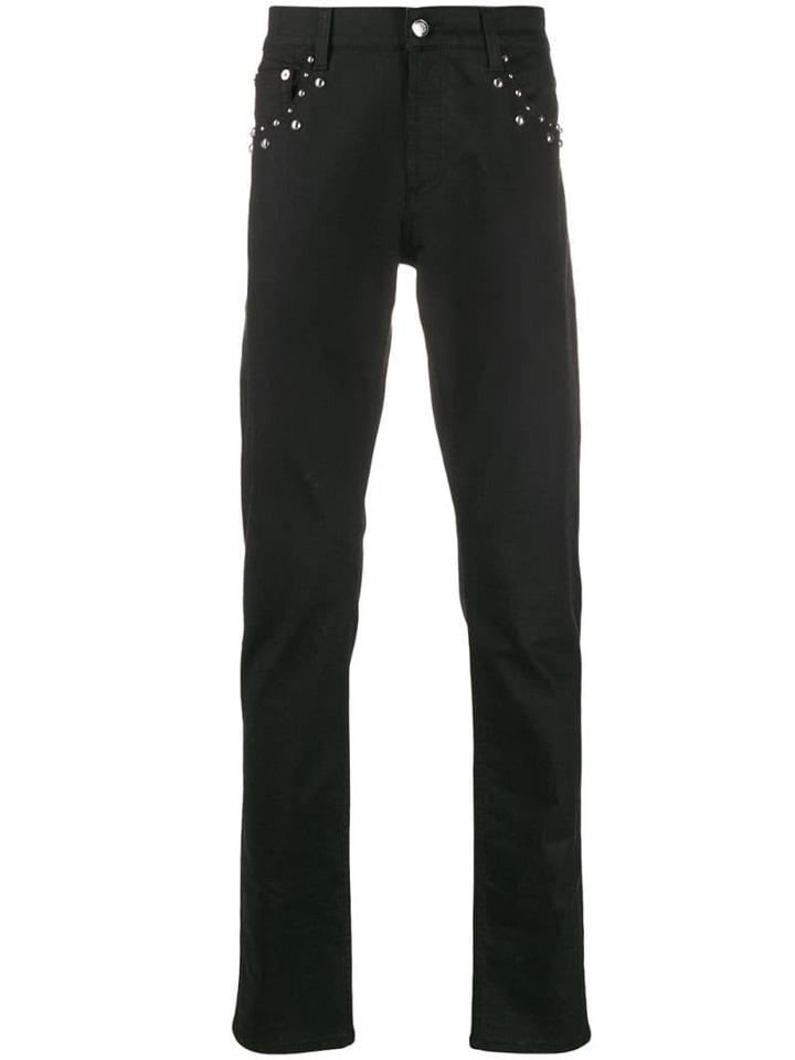 Alexander Mcqueen Studded Slim Fit Jeans - Black