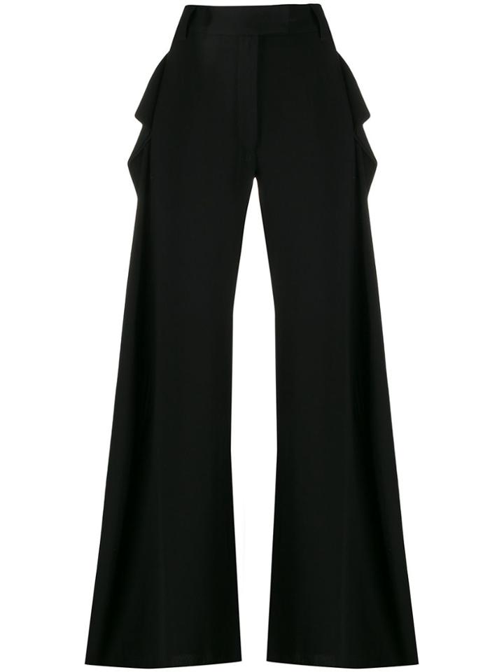 Ann Demeulemeester Extra Long Palazzo Trousers - Black