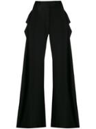 Ann Demeulemeester Extra Long Palazzo Trousers - Black