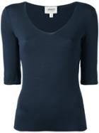 Armani Collezioni Scoop Neck Top - Blue