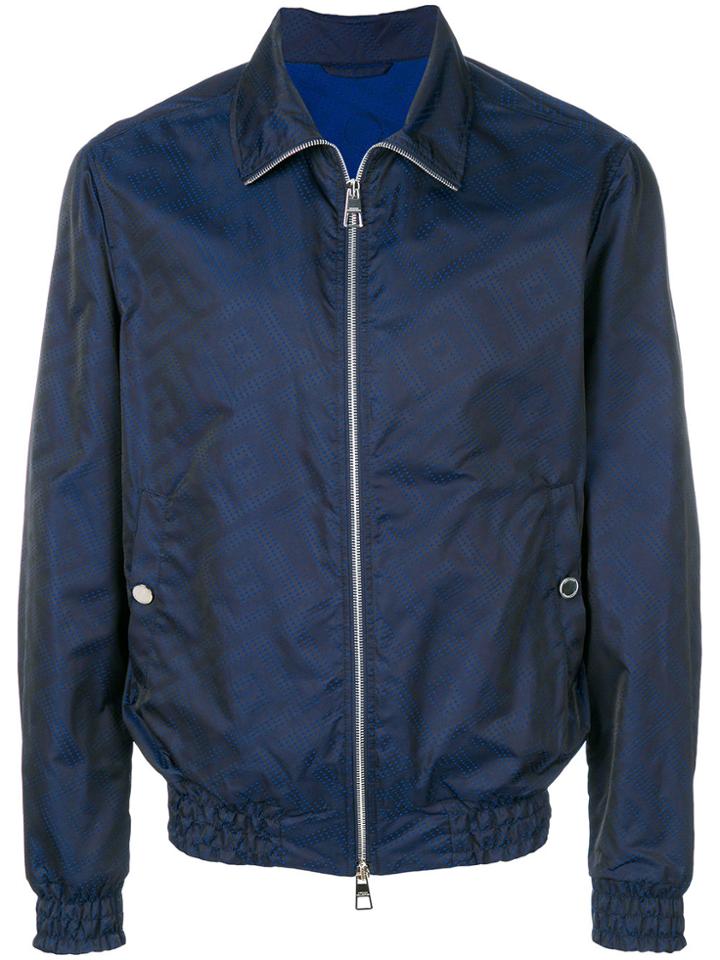 Versace Collection Greek Key Print Jacket - Blue