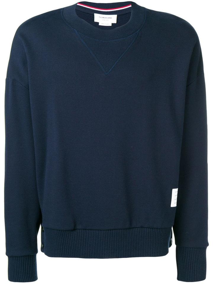 Thom Browne Oversized Loopback Sweatshirt - Blue