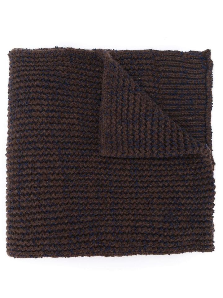 Jil Sander Chunky Knit Scarf - Brown