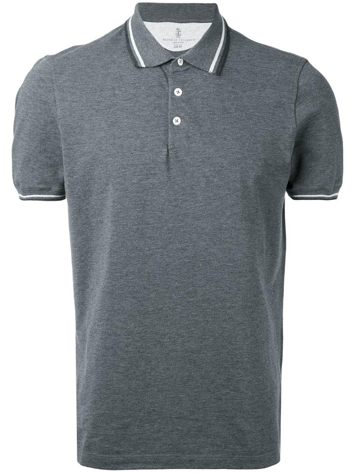 Brunello Cucinelli - Classic Polo Top - Men - Cotton - Xl, Grey, Cotton