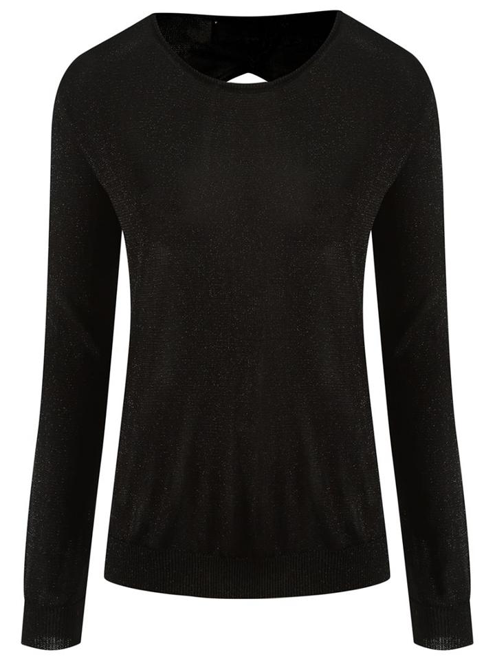 Andrea Bogosian Open Back Blouse, Women's, Size: P, Black, Polyester/viscose