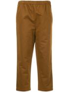 Marni Cropped Loose Fit Trousers - Brown