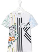 Kenzo Kids Printed T-shirt, Boy's, Size: 8 Yrs, White