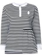 Peter Jensen Striped Knitted Top - Black