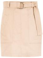 Gloria Coelho Belted Skirt - Neutrals