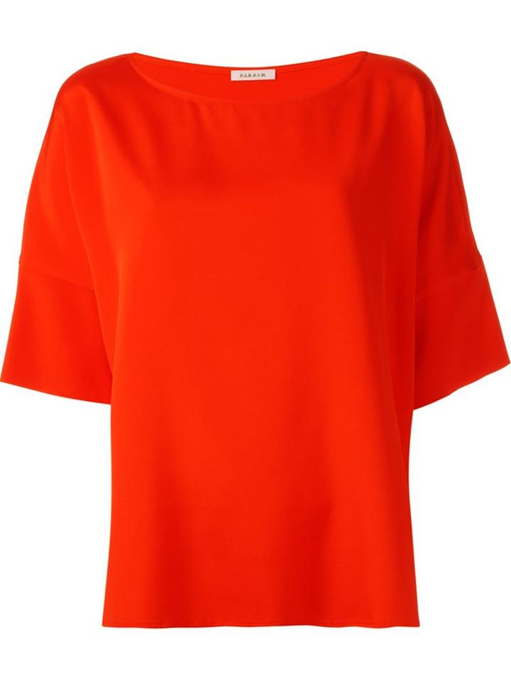 P.a.r.o.s.h. Boat Neck T-shirt Blouse