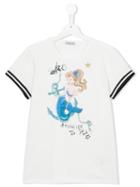 Moncler Kids Mermaid Print T-shirt, Boy's, Size: 14 Yrs, White