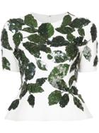 Oscar De La Renta Sequinned Top - White
