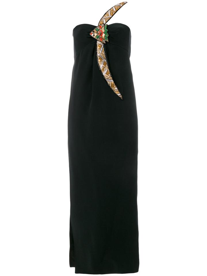 William Vintage 1982 Single Strap Gown - Black