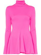 Calvin Klein 205w39nyc High-necked Peplum Jersey Top - Pink