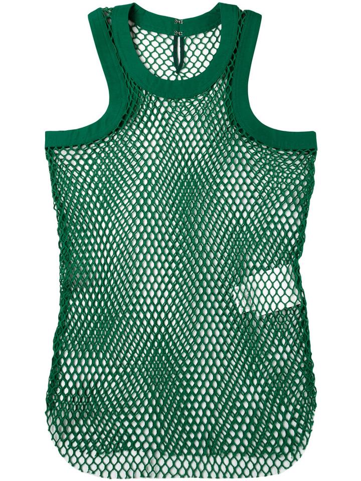 Sacai - String Vest - Women - Cotton - Iii, Green, Cotton