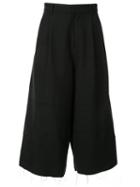 Christian Dada Tiered Cropped Trousers - Black