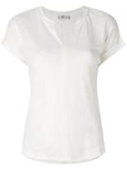 Closed Open Neckline T-shirt - White