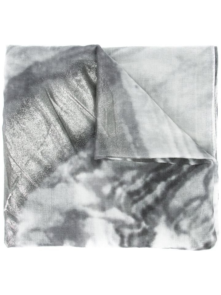 Brunello Cucinelli - Metallic Effect Scarf - Women - Cashmere - One Size, Women's, Grey, Cashmere