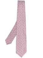 Kiton Floral Patterned Tie - Pink