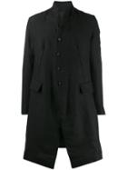 Masnada Single-breasted Fitted Coat - Black
