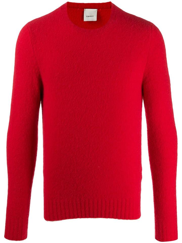 Leqarant Ribbed Hem And Cuffs Jumper - Red