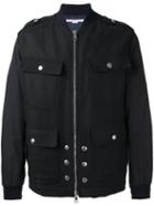 Stella Mccartney Pocket Front Bomber Jacket, Men's, Size: 48, Blue, Wool/cotton/polyamide/viscose