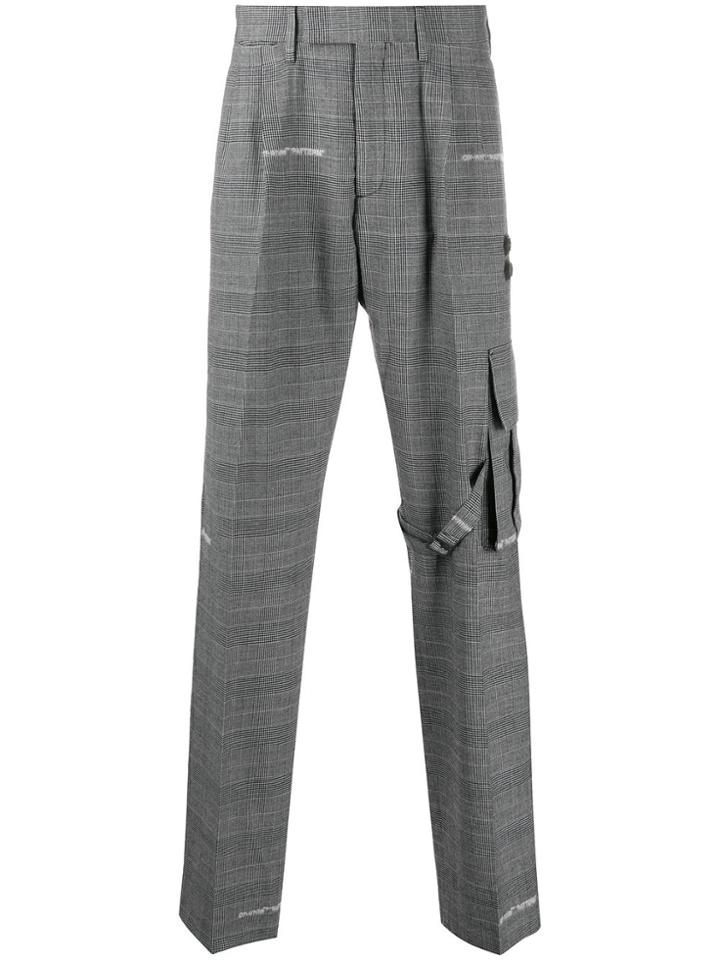 Off-white Houndstooth Tailored Trousers - Black