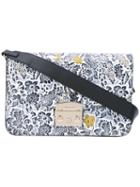 Furla - Floral Print Shoulder Bag - Women - Leather/nylon/viscose - One Size, Blue, Leather/nylon/viscose