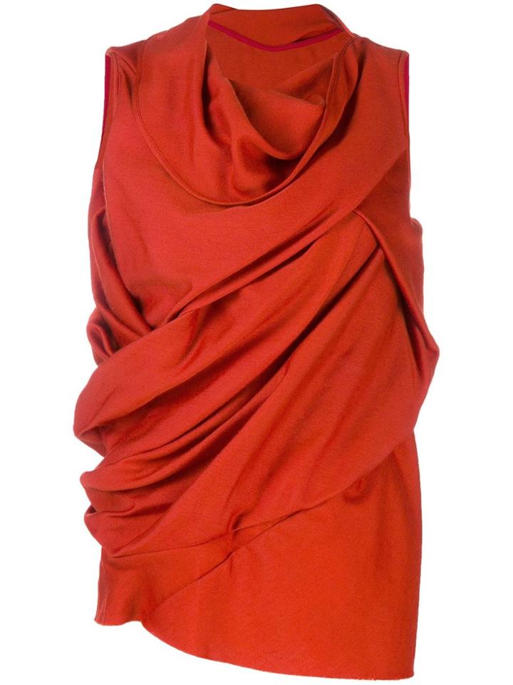 Rick Owens Draped Sleeveless Blouse - Red