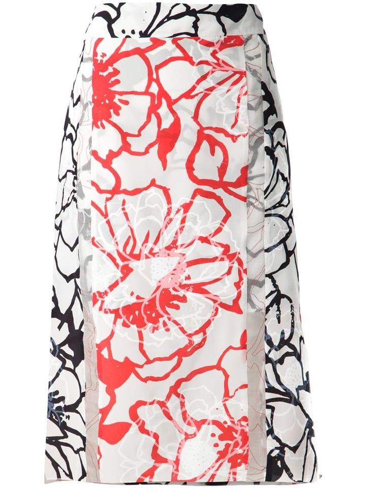 Nina Ricci 'jupe' Skirt, Women's, Size: 40, White, Silk