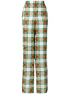 Alberta Ferretti Plaid High-waist Trousers - Multicolour