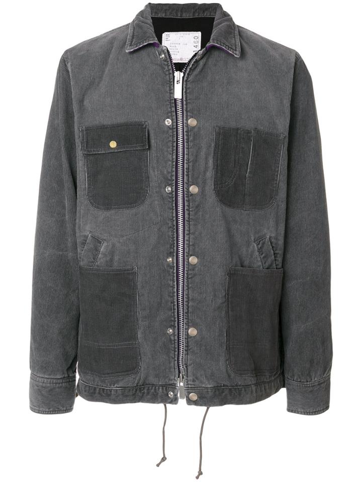 Sacai Patch Pocket Zipped Jacket - Grey