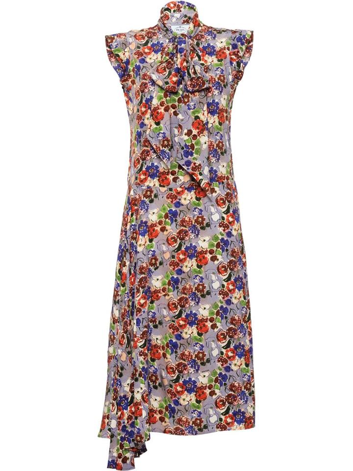 Prada Floral Print Dress - Pink