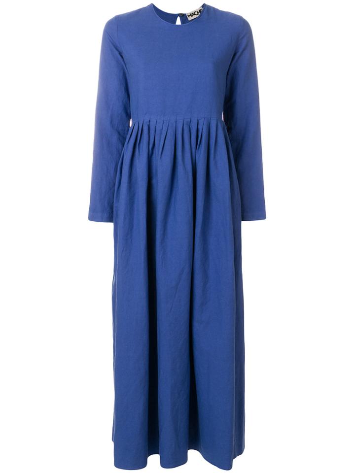 Hache Long Sleeve Maxi Dress - Blue