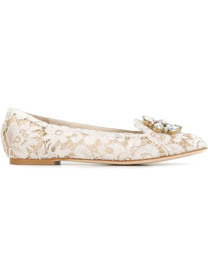 Dolce & Gabbana Vally Slippers, Women's, Size: 35, Nude/neutrals, Viscose/leather/nylon