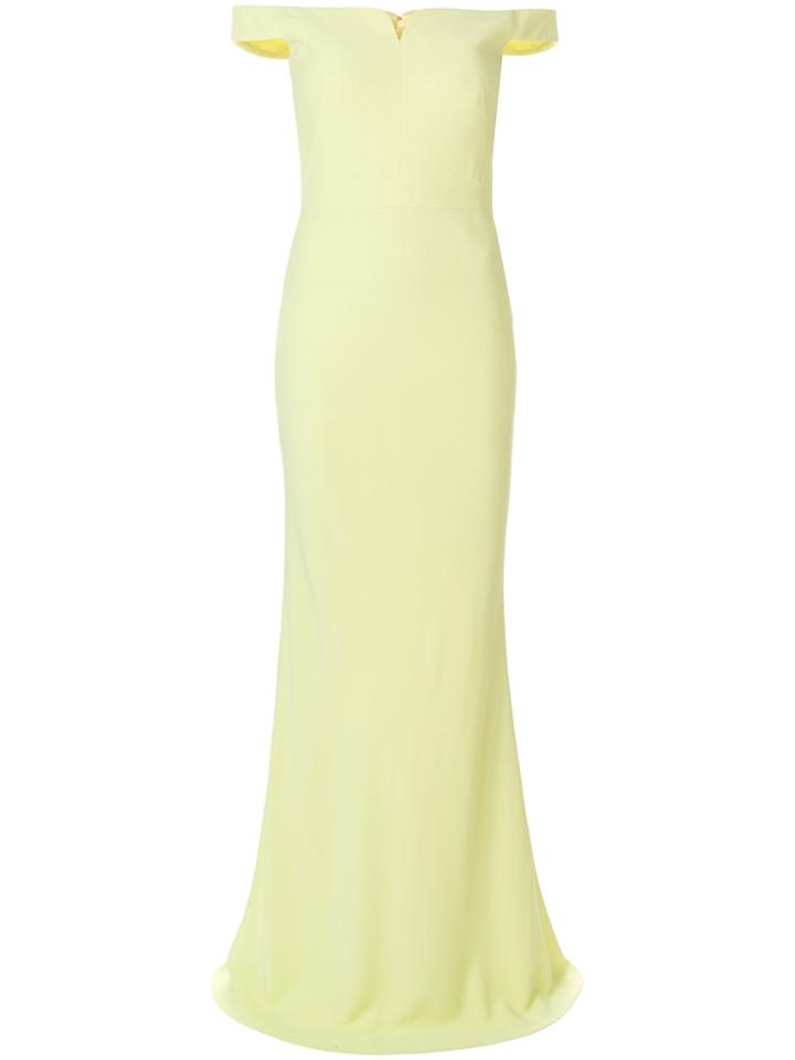 Alexander Mcqueen Bardot Evening Dress - Green