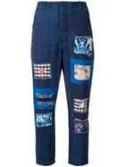 Ermanno Gallamini Patchwork Boyfriend Jeans - Blue
