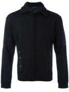 Prada High Neck Zipped Cardigan, Men's, Size: 50, Black, Cotton/wool