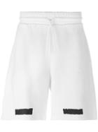 Off-white Striped Detail Track Shorts, Men's, Size: Xs, White, Cotton