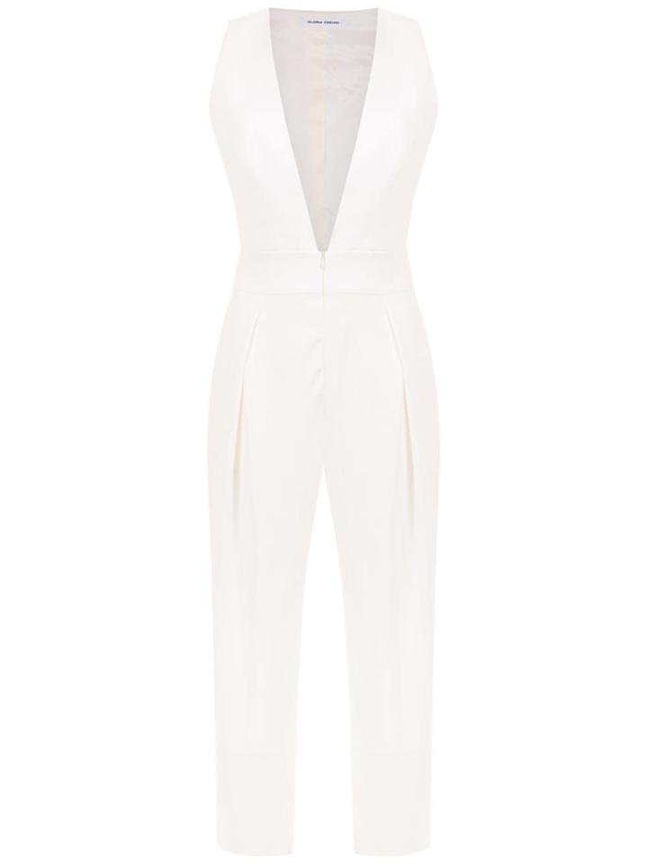 Gloria Coelho Pleated Jumpsuit - Nude & Neutrals
